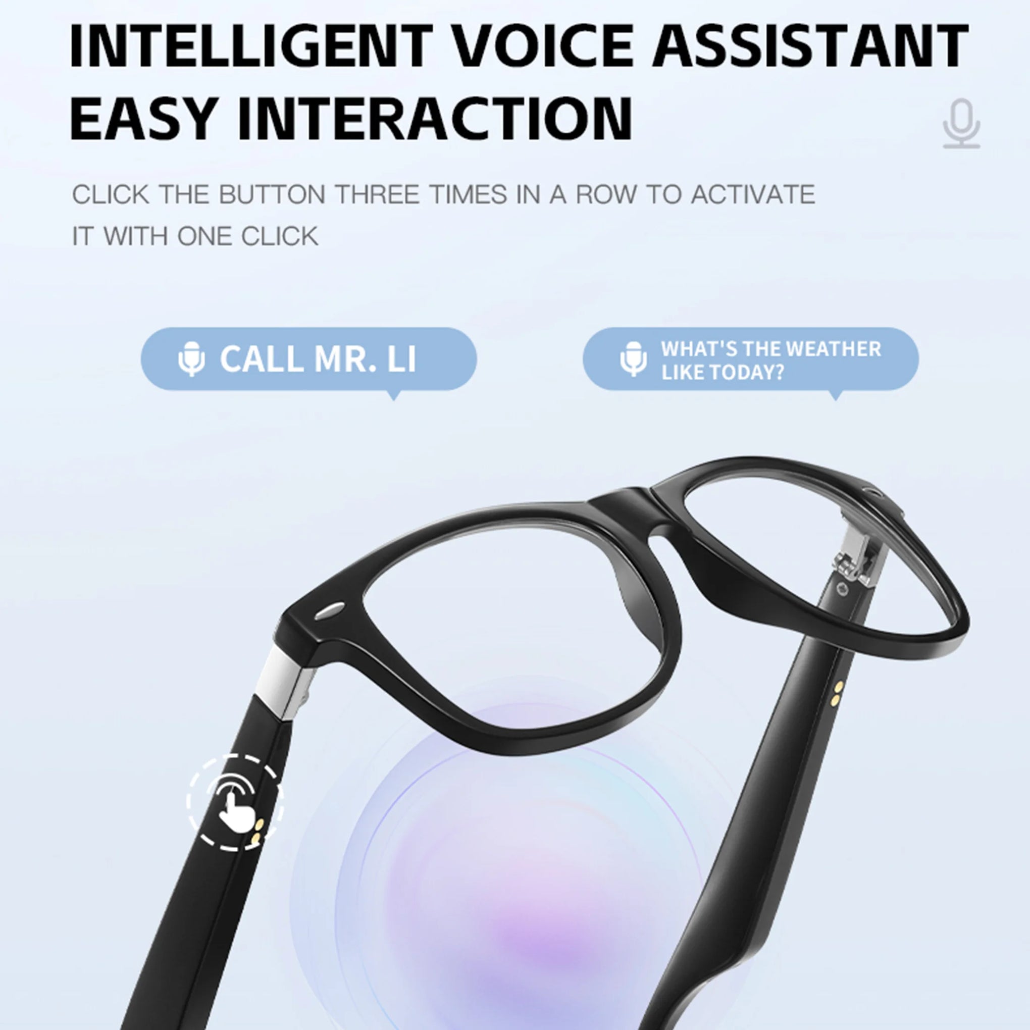 2025 new AI Bluetooth audio Smart Glasses Smart Touch Voice Assistant 100+ language translation music playback Men and women S4f94a5848d6049a7bcd771f53dc2da77r Swag N Slay LTD