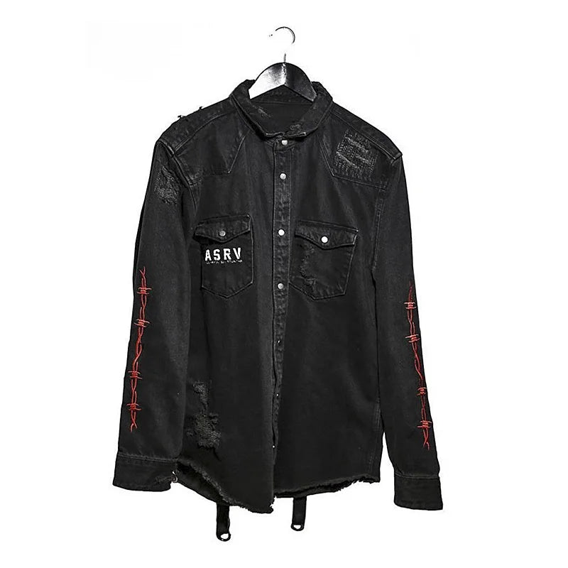 Gym Mens Denim Jacket Fashion Motorcycle Jeans Jackets Men Causal Cotton Black Sports Sweatshirt Fitness Man Outerwear Coat S504e065fb28d46ac8ecdbd0107e466edY Swag N Slay LTD