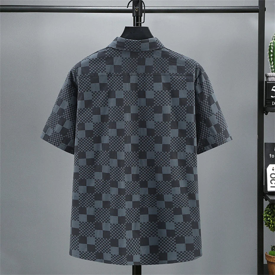 Plaid Shirt Men Summer Short Sleeve Shirts Plus Size 10XL 11XL Fashion Casual Plaid Tops Male Summer Shirt Big Size 10XL S50a5e109bf0c47cd95736e52e0ca7fc5E Swag N Slay LTD