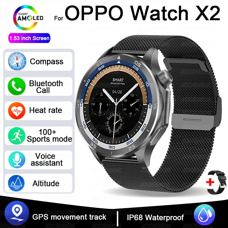 For OPPO Watch X Smart Watch Men High-end Business Men Bluetooth Call IP68 Waterproof Fitness Tracker Smartwatch Man 2025 New Black net S55ed11e1403b43d6a7ac5848e683fcddG Swag N Slay LTD