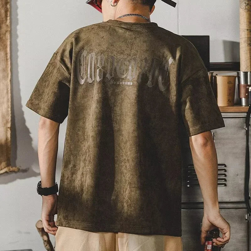 Summer Y2K Vintage Goth Letter Printed Suede T Shirts For Men New Hip Hop Fashion T-Shirt Streetwear Oversized Tee Tops Clothes S584354acca3842b29bb08789fff23663T Swag N Slay LTD