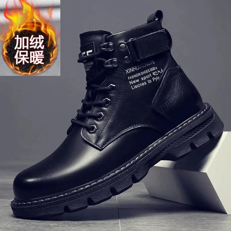 Ankle Boots for Man PU Leather Men's Sports Shoes Autumn Winter Comf High-top Timberland Boot Casual Outdoor Men Motorcycle Boot United States With Fur S589d9f0d0bf949ec85791f3e2eb08c9cq Swag N Slay LTD