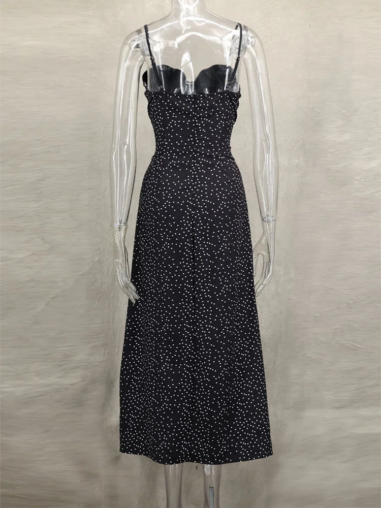 VEITCHE 2025 Women's Holiday Strap Dress Polka Dot Print Sexy A-Line Skirt Commute Wear Casual Women's Fashion S597af2a57d8243f0a3f18eb2c208df11H Swag N Slay LTD