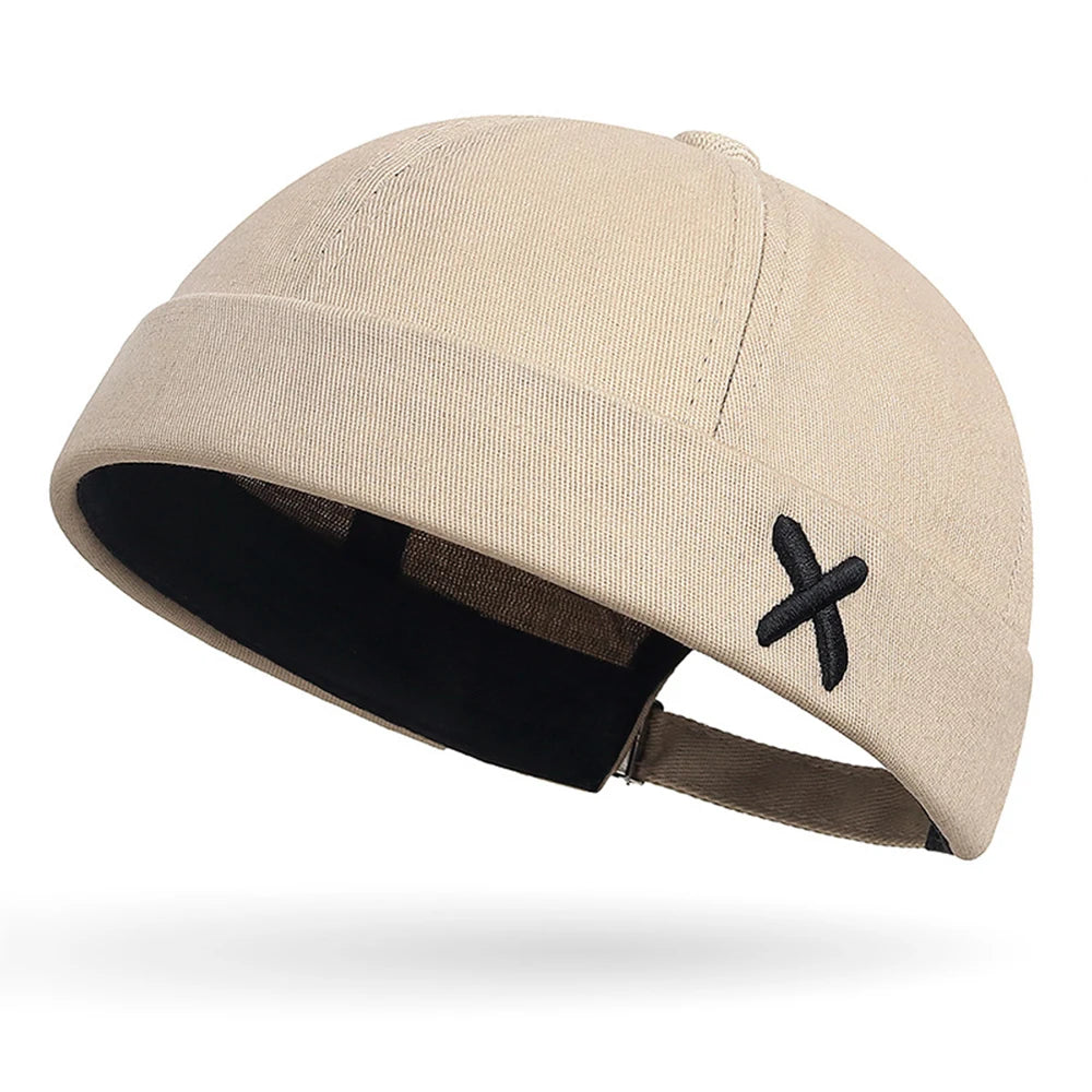 Men Hip Hop Hats Vintage Beanie Hat Summer Adjustable Landlord Hat Trendy Streetwear Docker Cap Women men Brimless Skullies Cap Beige-1 S59c21f56665c4e5898515f285e023a882 Swag N Slay LTD