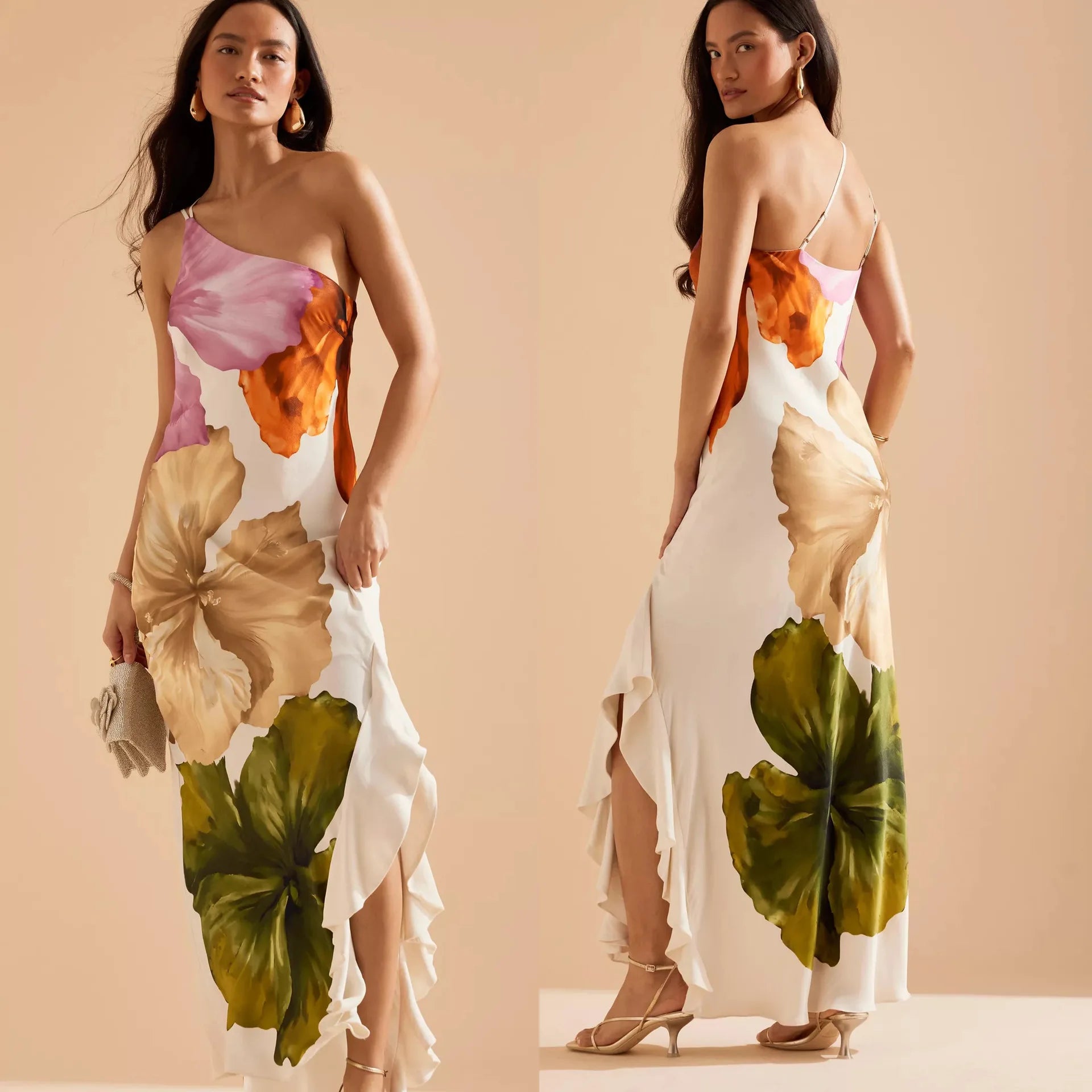 VEITCHE Fashion Women Printed Curling Edge Long Dresses Irregular One Shoulder Open Fork Gown Women Summer 2025 Party Vestidos S5abef99ebaa149fb99cae02cc30cc35eP Swag N Slay LTD