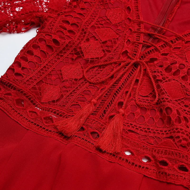 Women's A Line Dress Short Mini Dress White Black Red Long Sleeve Solid Color Ruffle Patchwork Chiffon Spring Summer Slim V Neck S5b4eb5e825144ea288b65ab20a33df26h Swag N Slay LTD