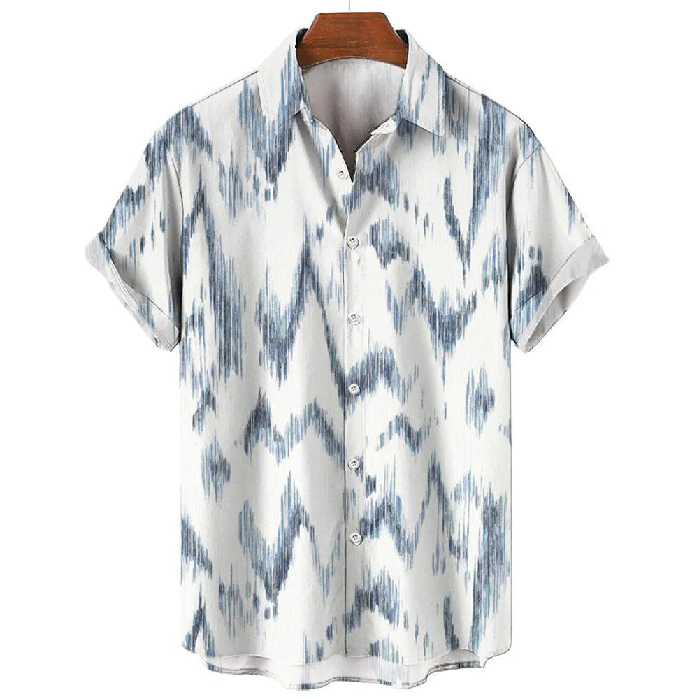 Irregular Stripes 3D Printed Shirt Summer Street Fashion Personality Short Sleeve Tops Men And Women Casual Lapel Hawaiian Shirt OTwd002637TM S5f72d55a780b466b84ced7dae88dc19di Swag N Slay LTD