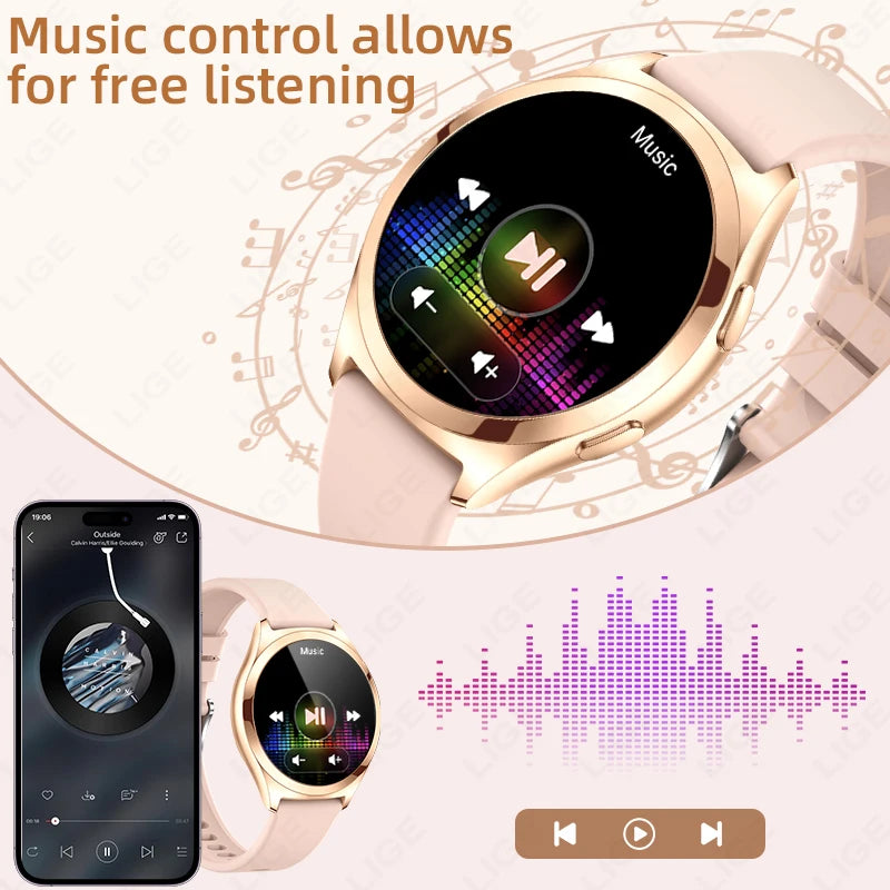 LIGE New 1.27'' HD Screen Smart Watch Women IP68 Waterproof Bluetooth Call Bracelet Sports Health Monitor Ladies Smartwatch 2025 S61bc899758404f1b9dd9c080da49ef8aV Swag N Slay LTD