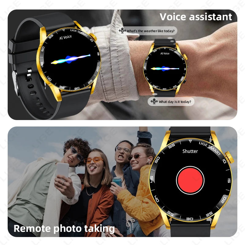 New LIGE Smart Watch Wireless Call Weather Forecast Magnetic Charging Waterproof Music Control Men smart watch For Android IOS S63d010d4b9b043af8c1059c604616fe9C Swag N Slay LTD