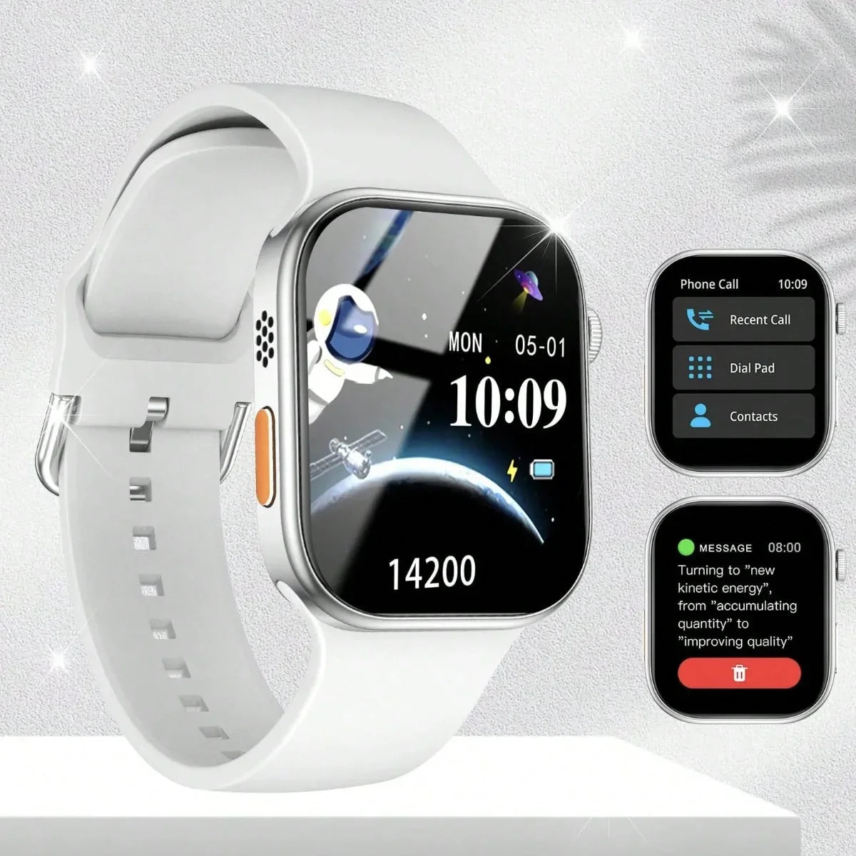 Smart watch wireless calling/dial Sport mode calling reminder and rejection fitness monitoring for iPhone/Andriod United States Silver S6452e8eef6b1412e8b83ae9ec1c6aff70 Swag N Slay LTD