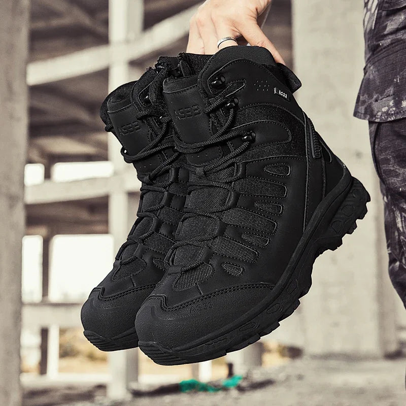 High Top Waterproof Men's Tactical Boots Hiking Shoes Large Size 47 Outdoor Sneakers Hiking Boots Non Slip Motorcycle Boots Men S652f65db3b684e6e8a7166081fd0605eR Swag N Slay LTD