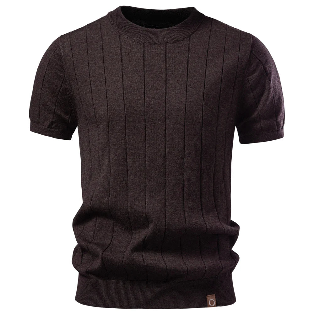 AIOPESON 100% Cotton Stripe T-Shirts for Men Solid Color O-Neck Soft Touch Comfortable Casual Summer Wear Top PSM8503-Black China Mainland S6bd19b1c0597484485029225d83d9ef3z Swag N Slay LTD