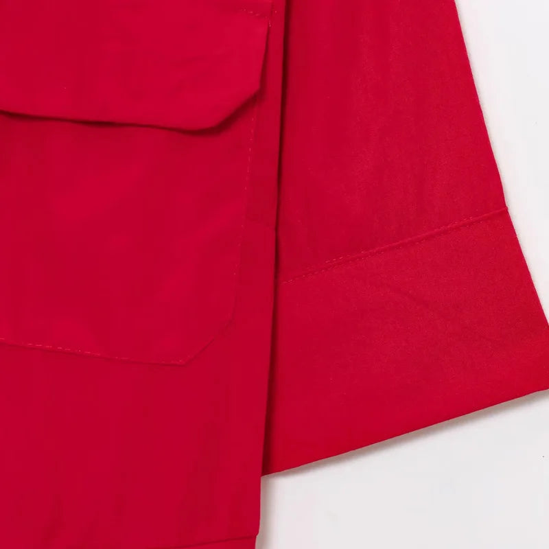 HXAO Red Women's Dress 2025 Short Sleeve Shirt Long Dresses For Woman Pleated Midi Casual Dresses Collared Holiday Dresses 088 S6e954f9bd72a4fbfa03de586fe32bf4aq Swag N Slay LTD