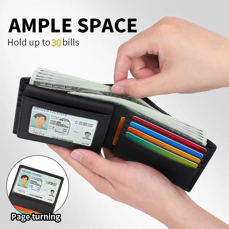 Men's Wallet 2025 New Arrival Genuine Leather Large Capacity Zipper Wallet Card Holder Integrated Ultra-Thin Wallet S6fcb4027b0d347168fd575ba8688d759e Swag N Slay LTD