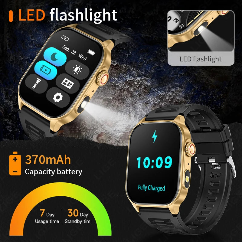 LIGE Smart Watch For Men Women 2.01" HD Display Health Monitor Sports Fitness Watches AI Voice Bluetooth Call Man Smartwatch New S731c40649d54480fa11757a6f041a2b45 Swag N Slay LTD