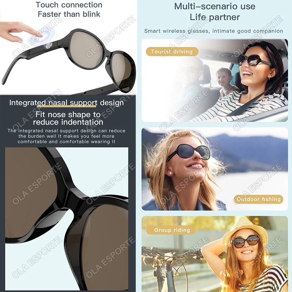 AI Smart Glasses Wireless Bluetooth V5.3 Sunglasses Outdoor Sport Call Music Technology Headphones Suitable Men Women Sunglasses S7799ce20c8444ac686d937e4e80e6c07j Swag N Slay LTD