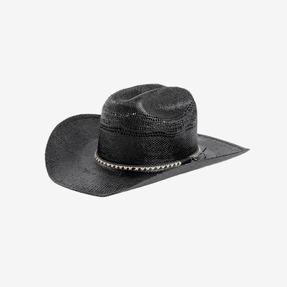 USPOP Spring and Summer Fashion Hardened Large Brim Woven Cowboy Hat Straw Sun Hat 5335C-Black 56-58cm S783c167393ae4a199c43affc4c21f276W Swag N Slay LTD