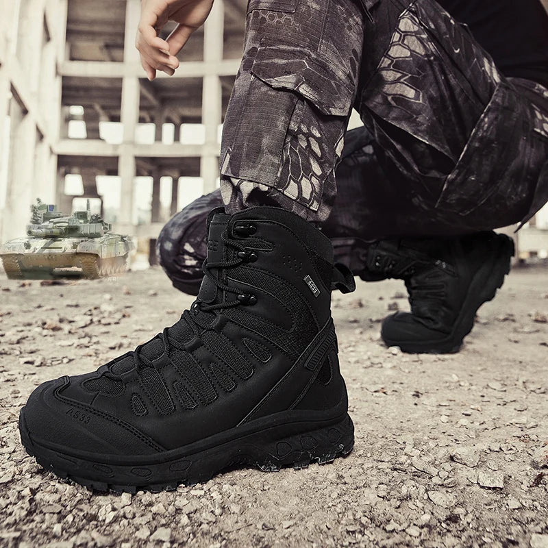 High Top Waterproof Men's Tactical Boots Hiking Shoes Large Size 47 Outdoor Sneakers Hiking Boots Non Slip Motorcycle Boots Men S7c3d9ccad73e4566928ceebdb4654de8T Swag N Slay LTD