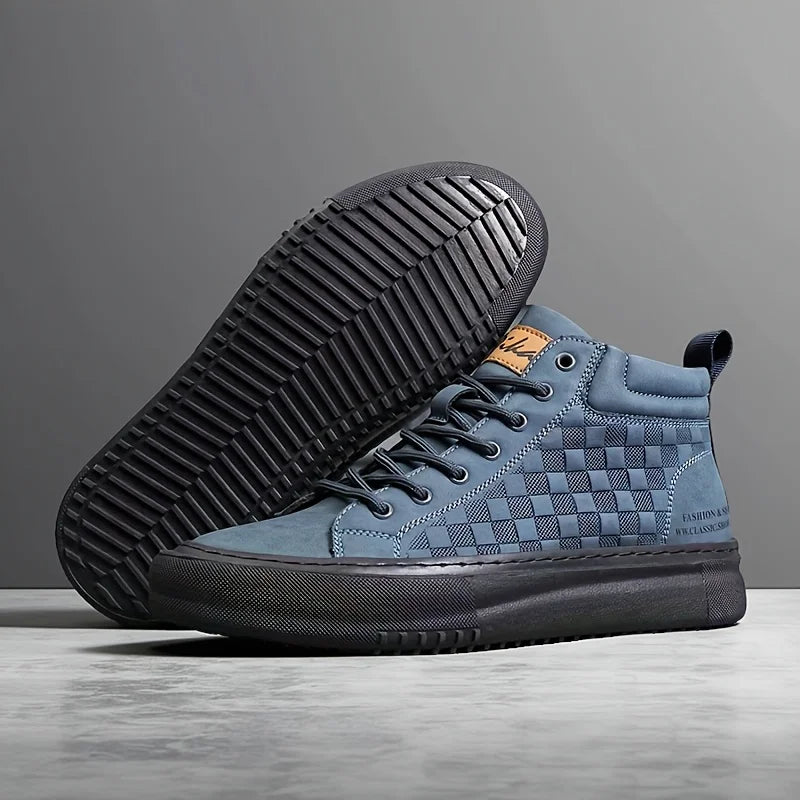 High-Top Lace-Up Men's Shoes, Bubuk Fashionable Casual Sneakers, Versatile Men's Shoes, Men's Casual Sneakers, Everyday Casual Work Shoes, Outdoor Walking Shoes, Lace-Up Casual Men's Shoes S7dc9115fd10a4e92844c7dda5851b86cw Swag N Slay LTD