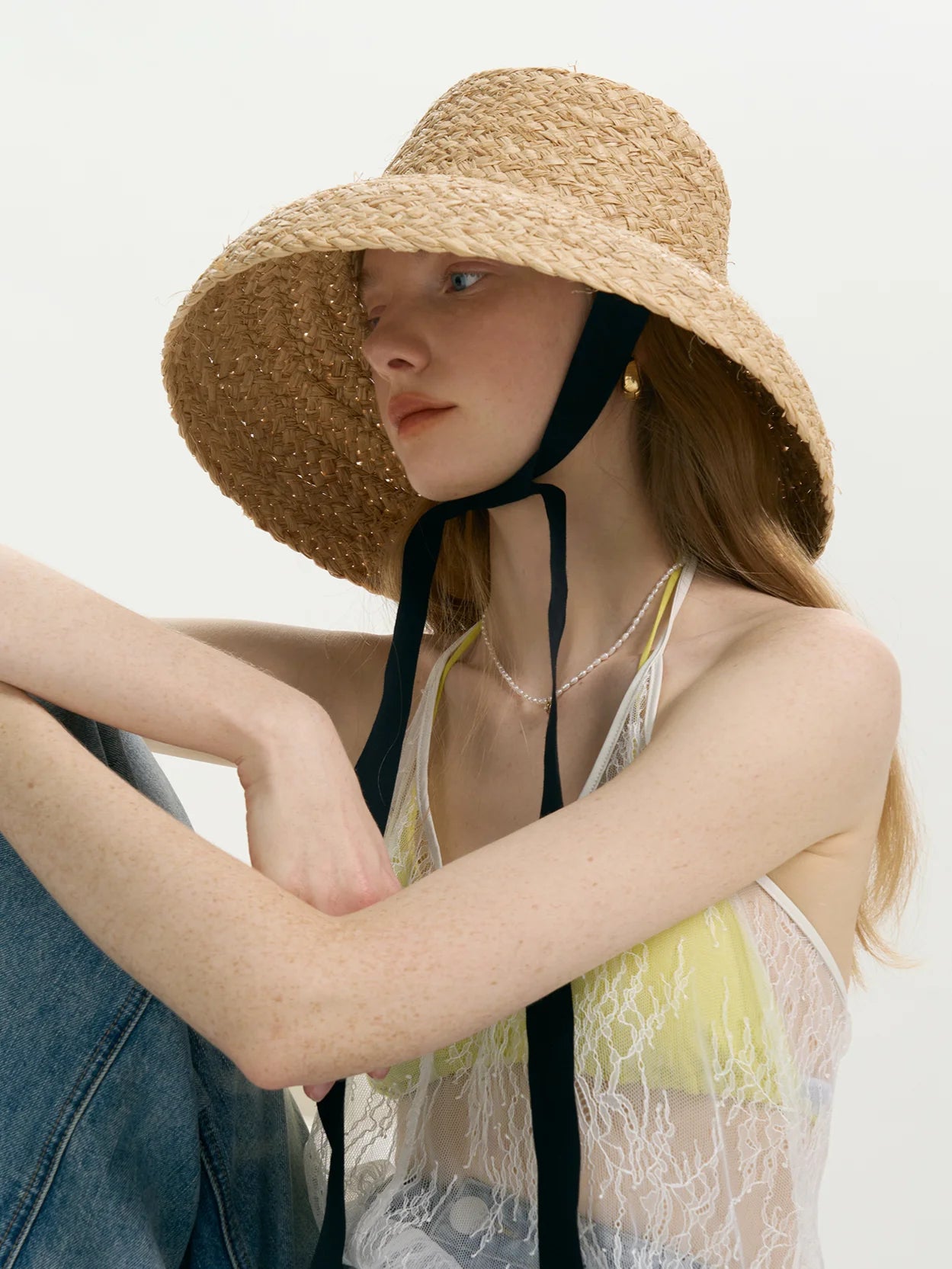 USPOP Large Brim Raffia Straw Hat Women Spring Summer French Style Sun Hat wIth Straps S8a75d36d538d465b877a1f8c30b736fd0 Swag N Slay LTD