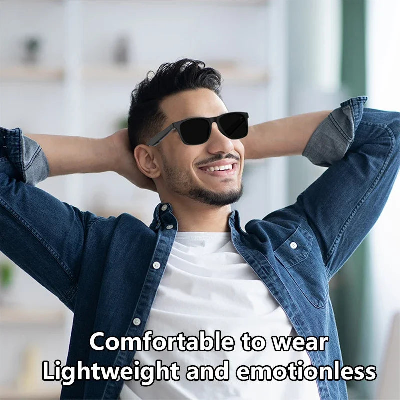 Lenovo 2026 AI Smart Glasses Touch Control Photo Camera Recording Translator Voice Assistant Music Wireless Bluetooth Sunglasses