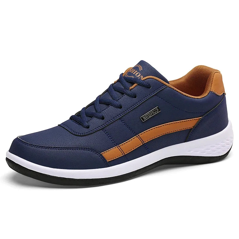Leather Men Shoes Sneakers Trend Casual Shoe Italian Breathable Leisure Male Sneakers Non-slip Footwear Men Vulcanized Shoes 8001-BLUE S8fa3129c23554917bd71370191075ac1l Swag N Slay LTD