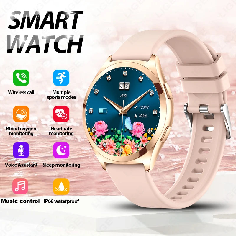 LIGE New 1.27'' HD Screen Smart Watch Women IP68 Waterproof Bluetooth Call Bracelet Sports Health Monitor Ladies Smartwatch 2025 S912bdadc0fb344059c4c486d2013a853d Swag N Slay LTD
