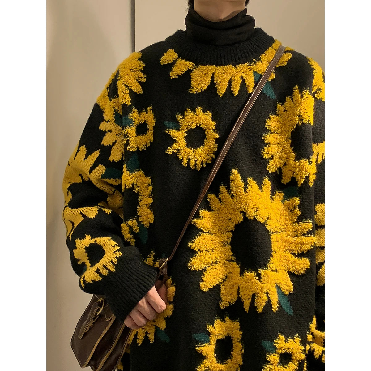 2024 Sweater Winter Sunflower Warm Sweaters Fashion Male O-Neck Pullovers Sweater Men Loose Casual Sweater Thick Knitted Unisex S932059a7c08f481f83a311c5ebe05553T Swag N Slay LTD