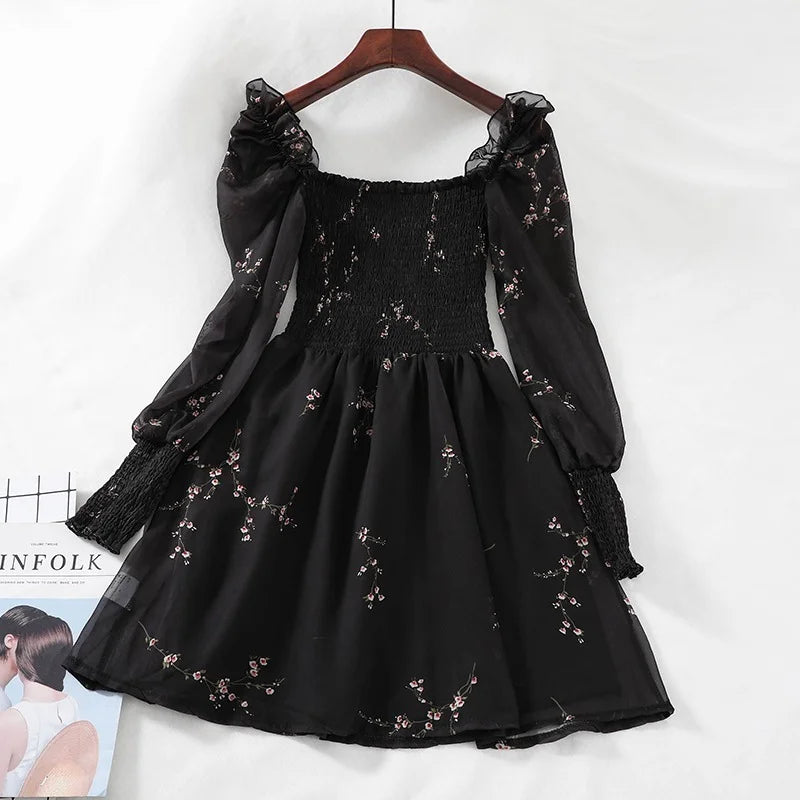 New Summer Womens Sexy Black Dress Vintage Flower Party Dresses Long Puff Sleeve Chiffon Dresses Beach Casual Mini Robe 13676 S9677410393494f3a8511c5833886e1a0e Swag N Slay LTD