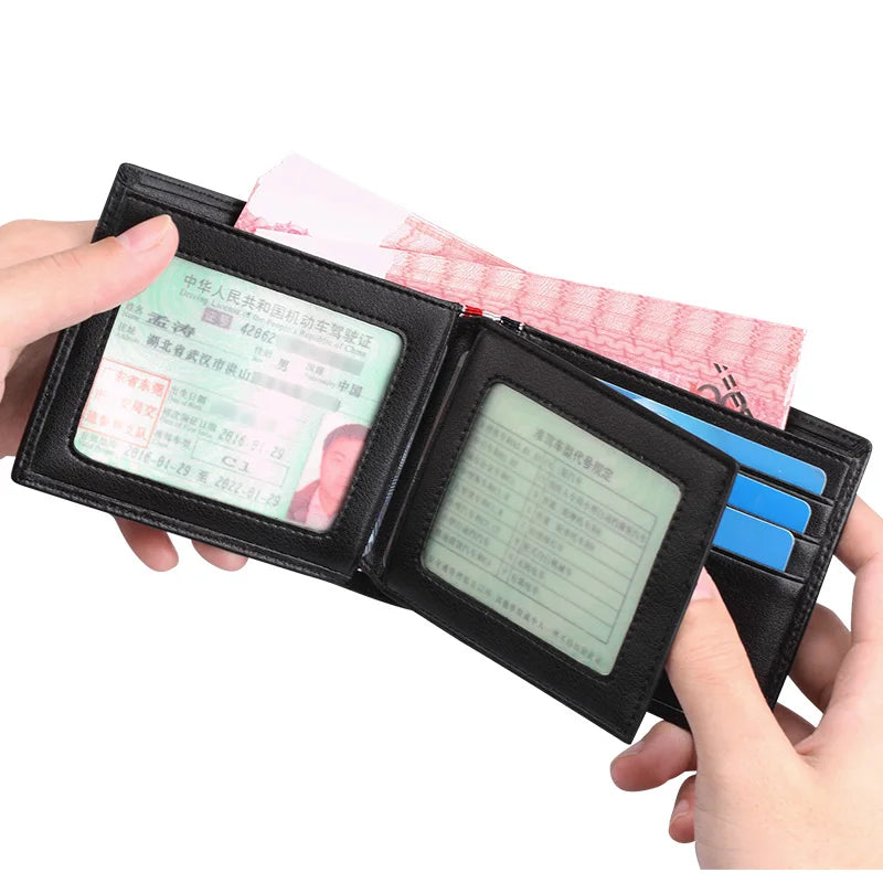 Genuine leather fashionable wallet, men's short high-end card holder, multi-functional personalized coin wallet, card bag S971d6d3871d34f5fb9e9dbfc6b0e71c5h Swag N Slay LTD