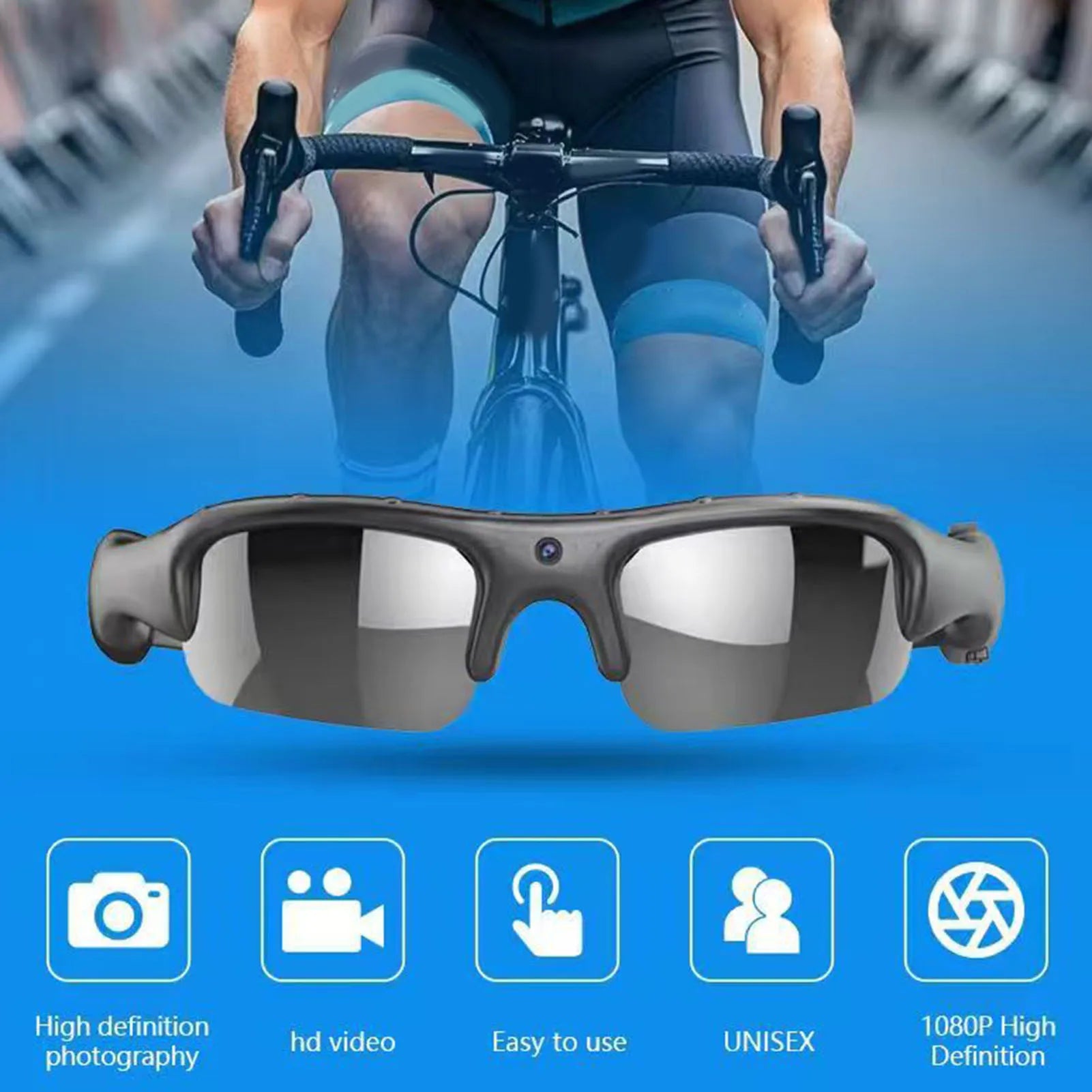 Camera Sunglasses with WiFi Polarized Smart Bike Glasses Outdoor Sports Camera HD Video Recording Polarized Camera Sunglasses S980a259ec3de4458a9172a9c16a8e5dfp Swag N Slay LTD