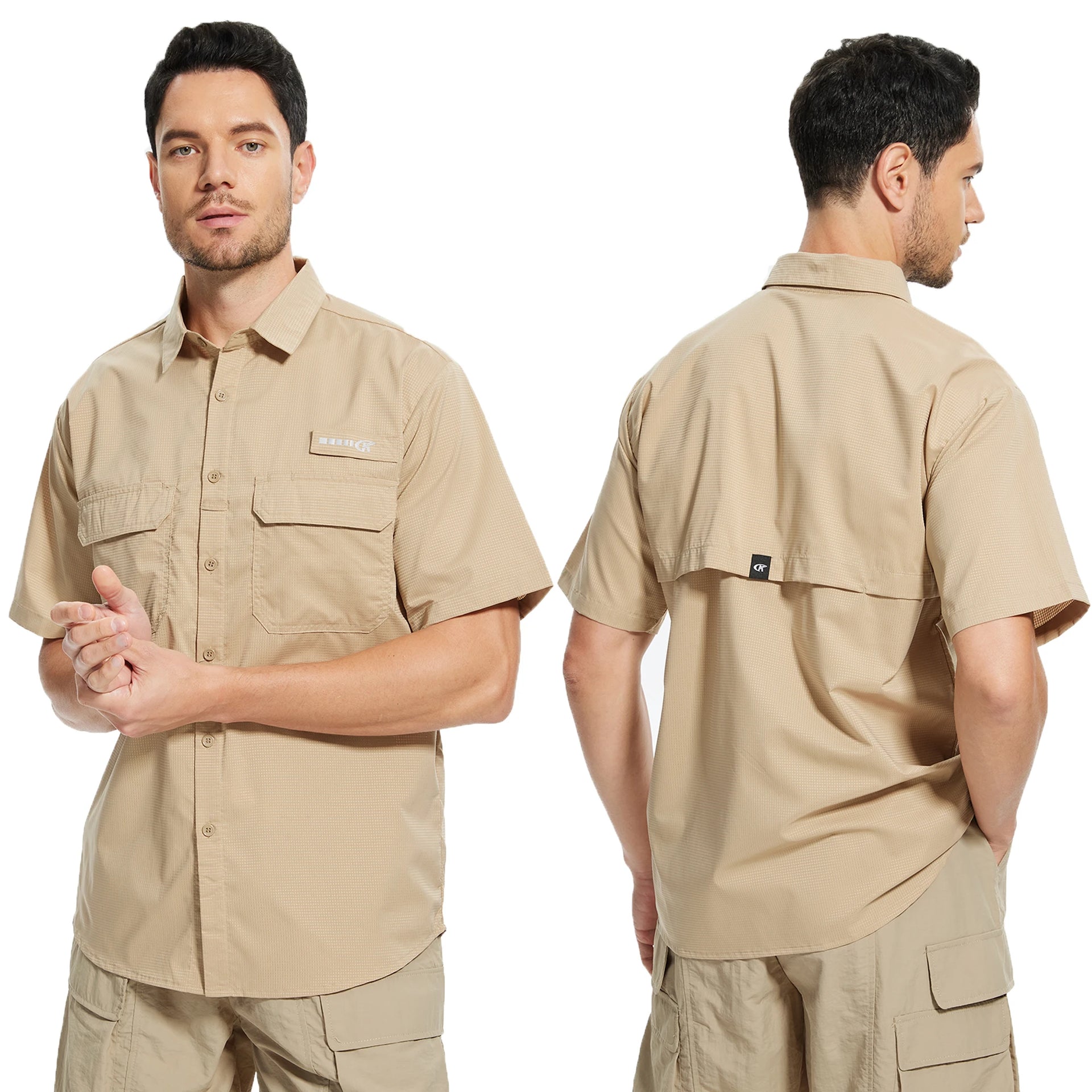 Men's UPF 50+ Short Sleeve Sun Protection Fishing Shirts, Rashguard Casual Button Down Fishing Hiking Shirt with Breathable Mesh S99f12fa9344f4840915520bcdbed7c7dA Swag N Slay LTD