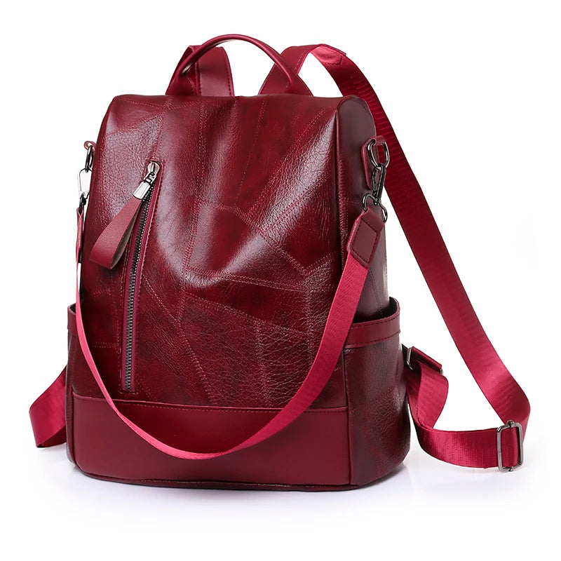 Women's fashionable backpack, shoulder bag, travel multifunctional bag, handbag, handbag, suitable for different scenarios Red S9b737b89f0674970b4d4e433aa808947s Swag N Slay LTD