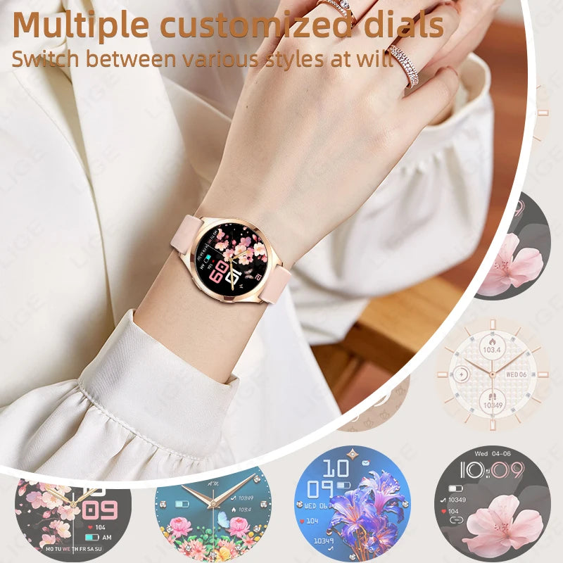 LIGE New 1.27'' HD Screen Smart Watch Women IP68 Waterproof Bluetooth Call Bracelet Sports Health Monitor Ladies Smartwatch 2025 S9d342108a27f44e2a41cbe9d9bccf22cM Swag N Slay LTD