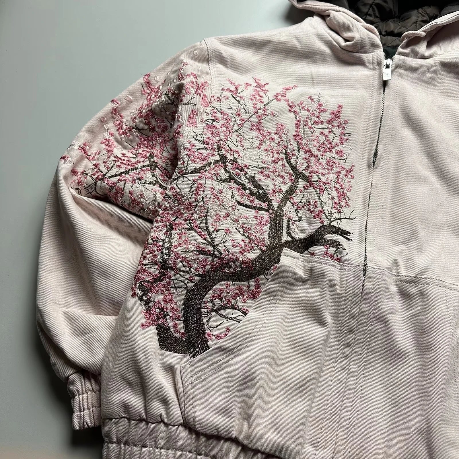 Y2K New American Casual Cherry Blossom Embroidery Zipper Hoodie Men Street Fashion Trend Fleece Padded Sweatshirt Unisex Hoodie S9de51af87d9040afa21d95a5ac2e953fQ Swag N Slay LTD