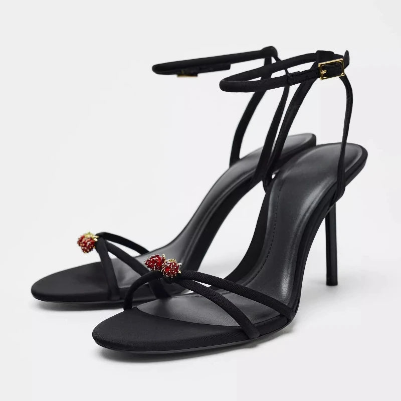 Sexy Brand Thin High Heels Women Summer New Fashion Designer Sandals Ladies Pumps Ankle Strap Elegant Banquet Party Shoes Female Black 10CM Sa044e4957a054876ae9c1d6ac07c1607M Swag N Slay LTD