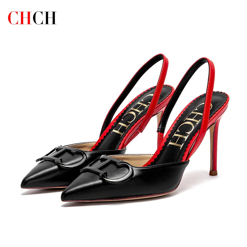 CHCH Women's High Heels 2025 Sharp tip Destiny Closed Toe Strappy Heels Sexy Wedding Bridal Party Dress Shoes 9cm Sa0f41f3d3eb840b1b8c6648165e47052V Swag N Slay LTD