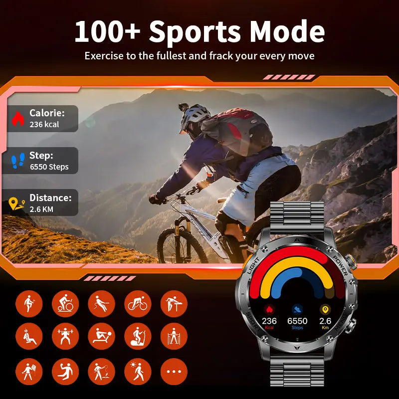 LIGE New Outdoor 1000mAh Smart Watch Men AMOLED Screen LED Flashlight Heart rate Waterproof Bluetooth Call Sports Men SmartWatch Sa2dbf6ebb0dc4b21b59ae555f64da330e Swag N Slay LTD