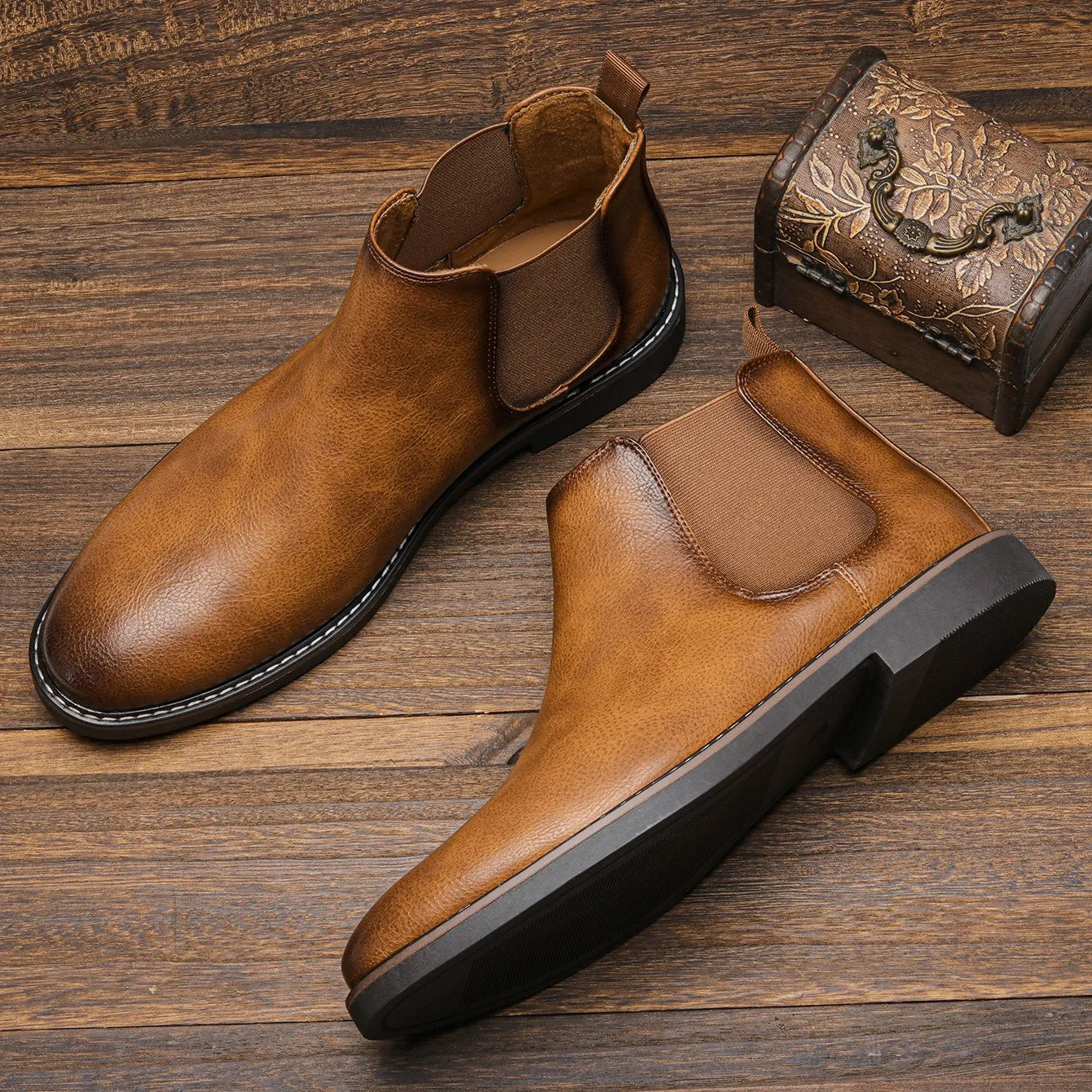40~46 Men Chelsea Boots Brand Retro Comfortable Fashion Men Boots brow 5238 Sa2f6a848ee754b3dbdbde3d6252f3b26C Swag N Slay LTD