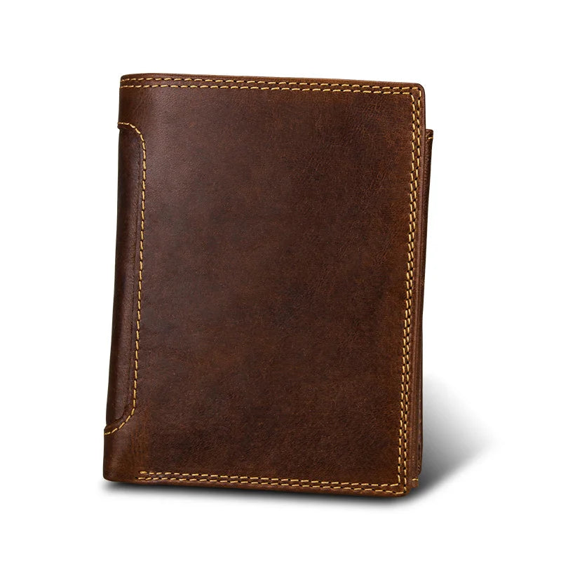 Top Quality New RFID Retro Genuine Leather Men Wallet with Coin Pocket Big Capacity Multi Card Holder Cow Leather Wallet for Men Coffee Sa31785737d844821a699ccc7e74390b8r Swag N Slay LTD