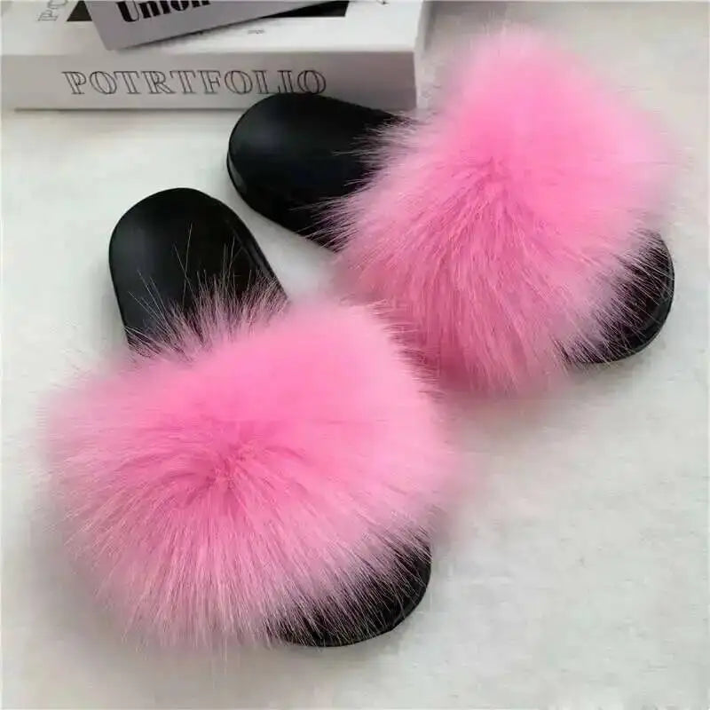 Summer Faux Fur Slippers Women Indoor Furry Fur Slides Female Plush Flip Flops Flats Sandals Casual Fluffy Slipper House Shoes Light Pink Sa39eef08ed8e43adb5ec6b04592d9565G Swag N Slay LTD