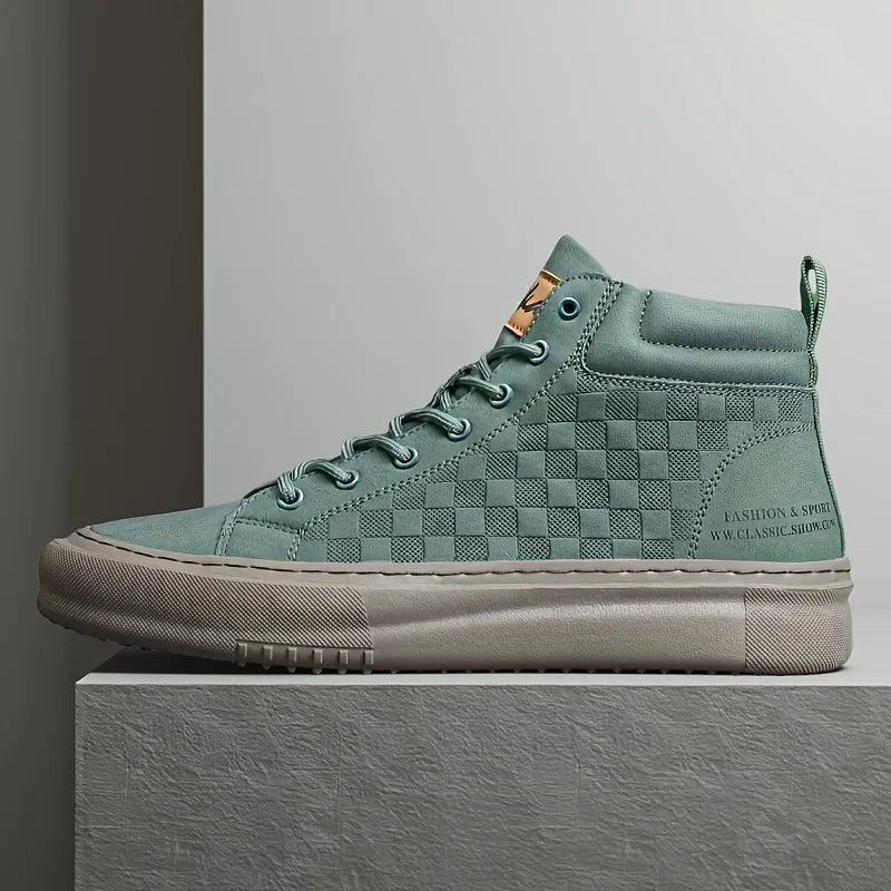 High-Top Lace-Up Men's Shoes, Bubuk Fashionable Casual Sneakers, Versatile Men's Shoes, Men's Casual Sneakers, Everyday Casual Work Shoes, Outdoor Walking Shoes, Lace-Up Casual Men's Shoes Sabdc54baf9ee438f82145f1f9ce98f553 Swag N Slay LTD