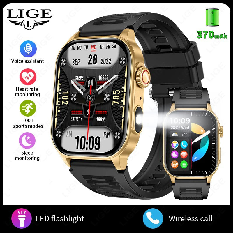 LIGE Smart Watch For Men Women 2.01" HD Display Health Monitor Sports Fitness Watches AI Voice Bluetooth Call Man Smartwatch New Gold Sabdde95a8c0c41108251f0d79ccbcbfcT Swag N Slay LTD