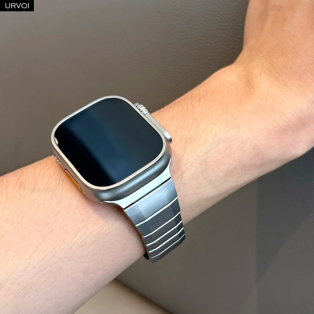 URVOI Band for Apple Watch Ultra 3 2 Series 11 10 9 8 7 SE Stainless steel Link bracelet strap Fold depolyment buckle for iWatch Sad43e5339f504810afc7666a10a922ebu Swag N Slay LTD