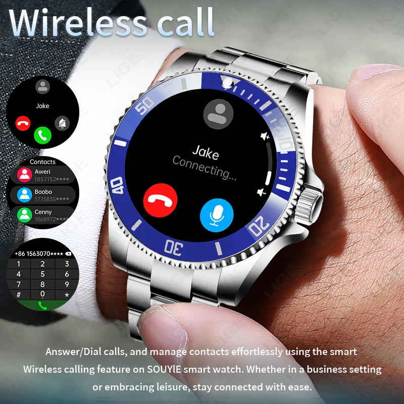 New LIGE Smart Watch Bluetooth Calling 1.27'' Screen Answer Call IP68 Waterproof Sports Digital Business Luxury watches for men Sad79799b4c8f4e8f9593cf1bc33baf2eE Swag N Slay LTD