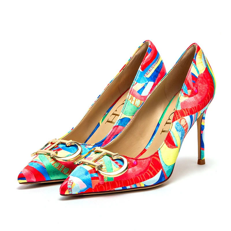 CHCH Women's High Heels New Pointed Metal Buckle Party Carnival Women's Shoes 9cm Assorted Sb3820bcec3104f4581db65b8ec02faf4B Swag N Slay LTD