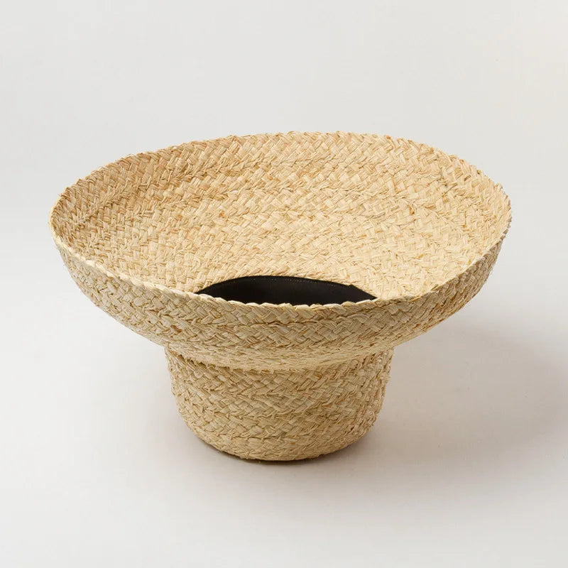 USPOP Large Brim Raffia Straw Hat Women Spring Summer French Style Sun Hat wIth Straps Sb3ac3f62986549e7978a9378c710b4d9m Swag N Slay LTD