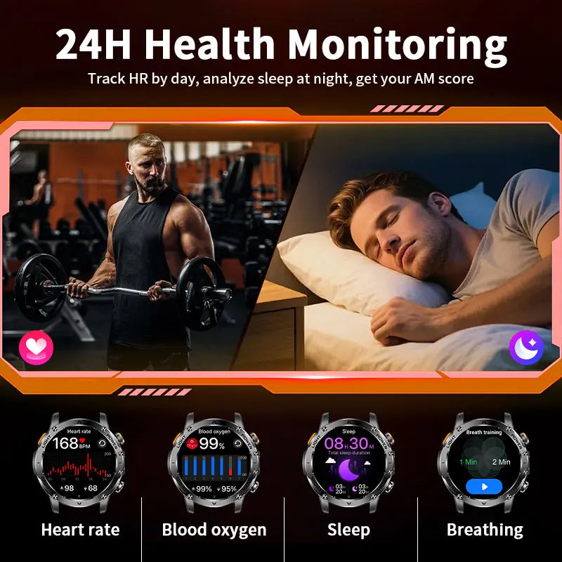 LIGE New Outdoor 1000mAh Smart Watch Men AMOLED Screen LED Flashlight Heart rate Waterproof Bluetooth Call Sports Men SmartWatch Sb9e646e73a3c411baaf01425d3ec7fb6t Swag N Slay LTD
