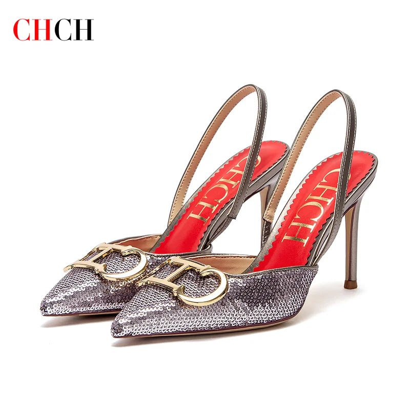 CHCH Women's High Heels 2025 Sharp tip Destiny Closed Toe Strappy Heels Sexy Wedding Bridal Party Dress Shoes 9cm Sbaa1c0850ff049bf8269cdd0469df099H Swag N Slay LTD