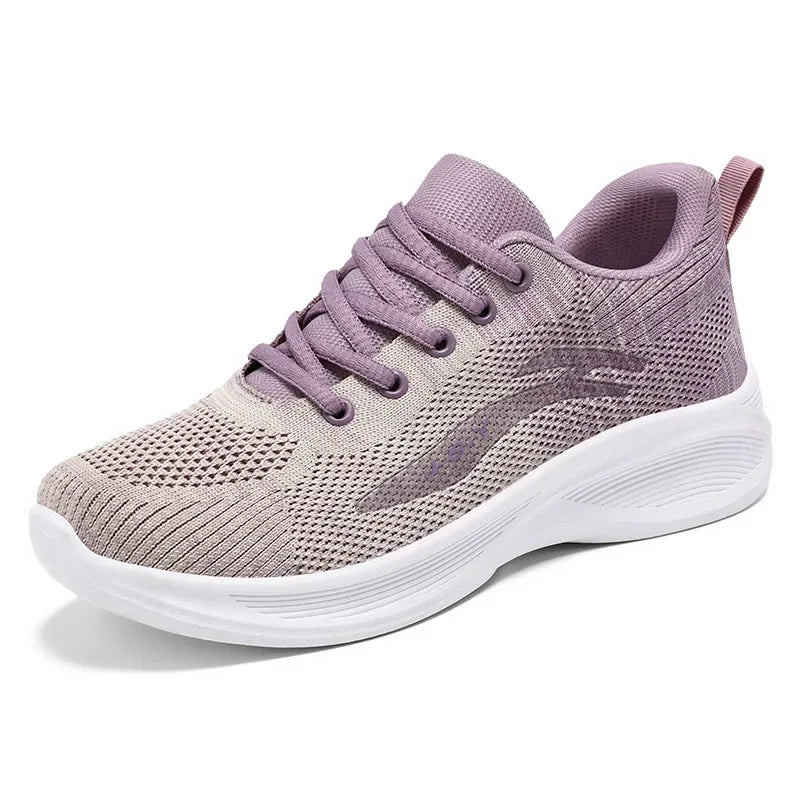 Spring and Autumn Sports Women's Shoes 2025 New Gradient Casual Sports Shoes Mesh Breathable Soft Sole Women's Shoes G-YS89-purple Sbdb3b660f4f148b6980425d6f00329b6N Swag N Slay LTD